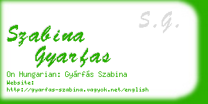 szabina gyarfas business card