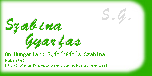 szabina gyarfas business card